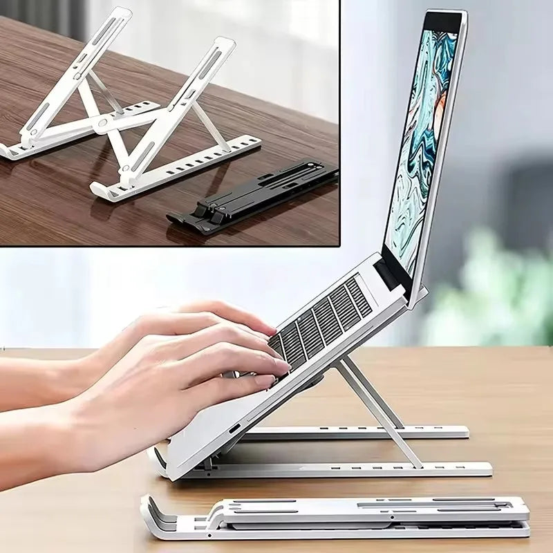 Laptop Holder Stand Adjustable Foldable Portable for Notebook Computer Bracket Lifting Cooling Holder Non-slip ﻿