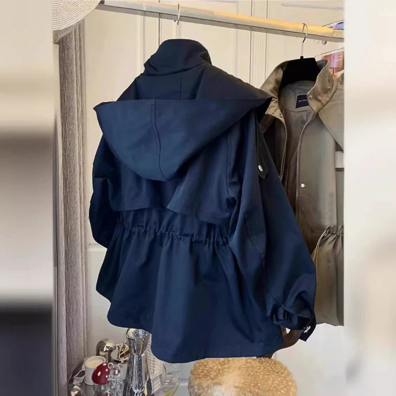 Women Jacket Korean Design Trench Loose Style Casual Windbreaker Coat Women's Spring and Autumn Outwear