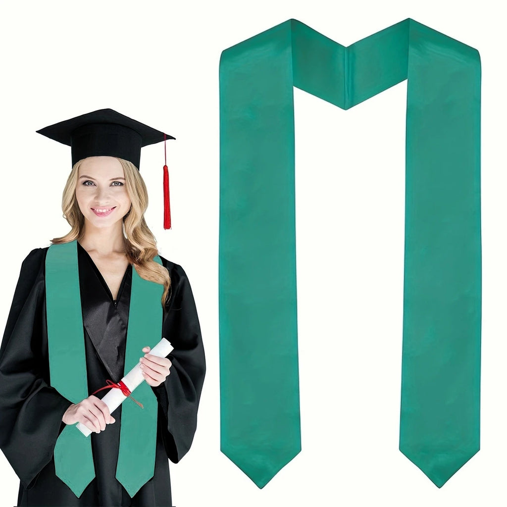 1 PC Plain Graduation Stole Satin Graduation Stoles Polyester Graduation Sash for Graduation Ceremony Degree Conferment Ceremony