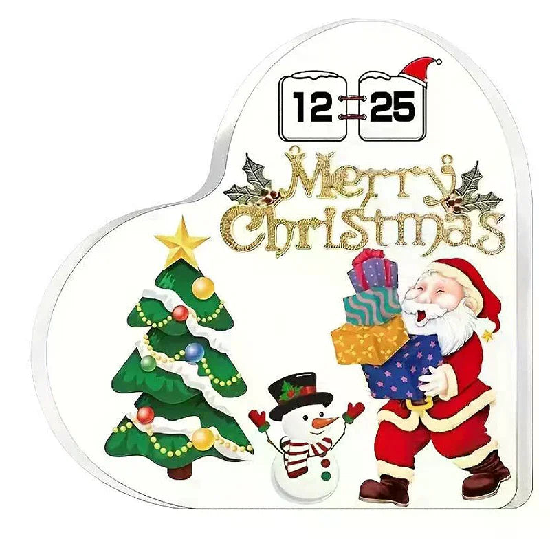 Christmas Atmosphere Heart Acrylic Ornament Desktop Decoration Transparent Stand