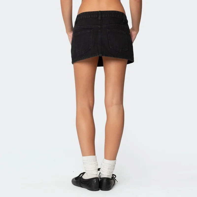 Women's Denim Skirt Casual Loose Hottie Sexy Denim Hip Skirt