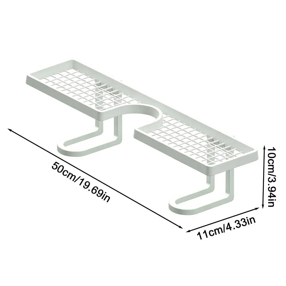 Bathroom U-Shaped Rack Wall Mount Floating Shelf Over Sink Organizer Wash Basin Rack Punch-Free Storage Accessories