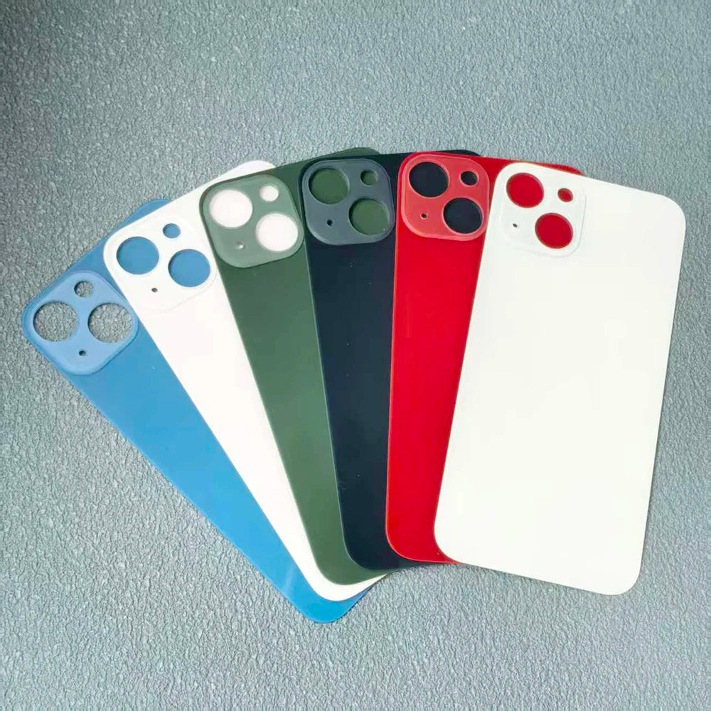 High Quality 6.1'' Replacement Back Glass Case For iPhone 13 Rear Cover Glass Big Camera Hole Back Housing Cover Repair Parts