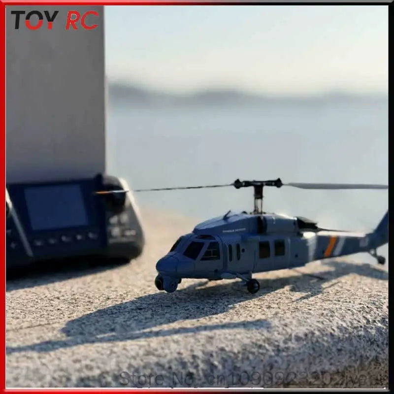 4drc L2 Rc Helicopter 8k Aerial Camera Builtin Screen Remote Control 6axis Gyro Single Blade Black Hawk Apache Military