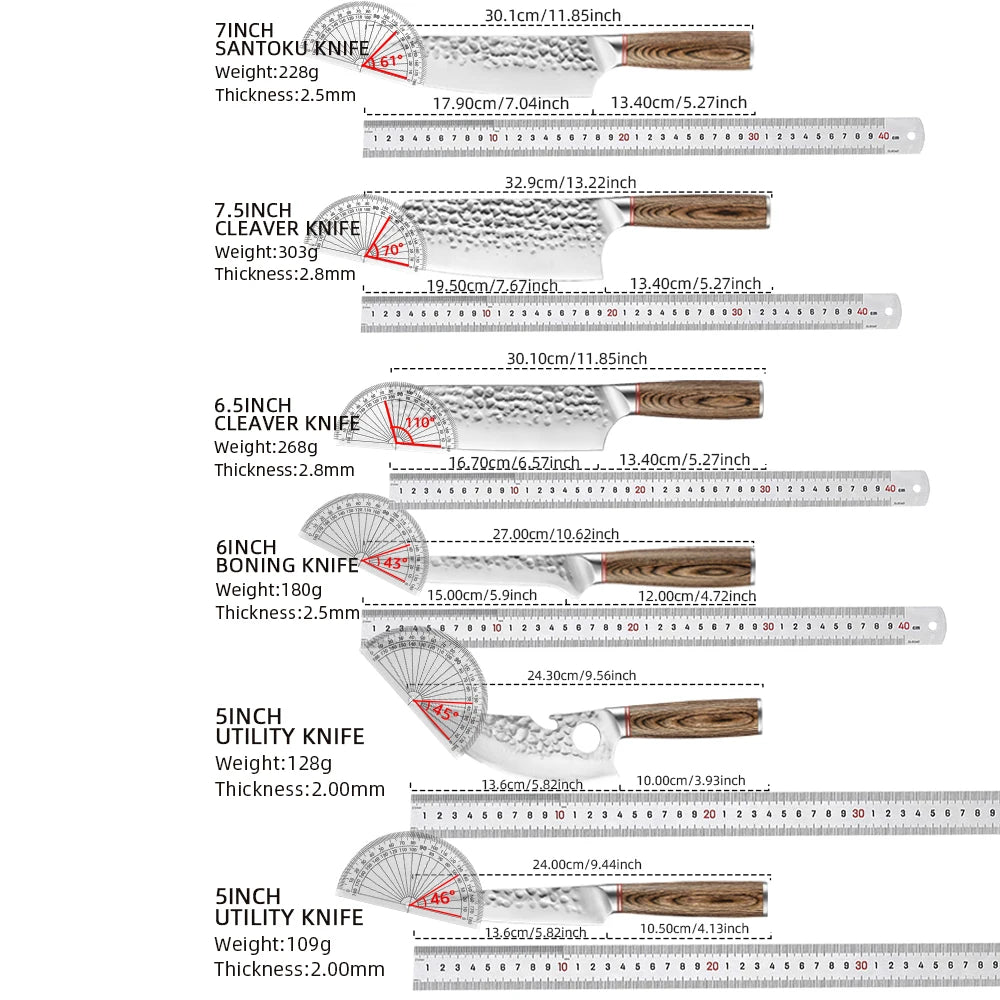 Kitchen Chef Knives Boning Knife Meat Cleaver Knife Hand Forged Hammer Knives Fruit Knife Kitchen Knife Boning for Cooking Tools