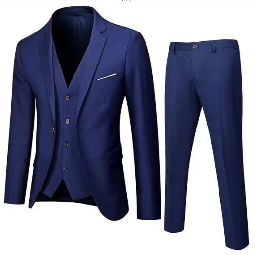 Mens Wedding Two Piece Suit Groom Best Man Slim Casual Dress