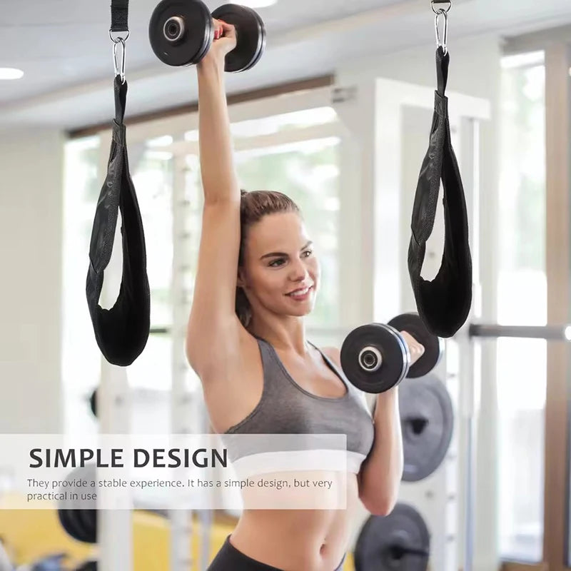 Fitness AB Sling Straps Suspension Rip-Resistant Heavy Duty Pair for Pull Up Bar Hanging Leg Raiser Home Gym Fitness Equipment
