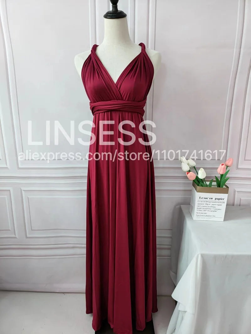 Bridesmaid Dress, Olive Green Maxi Bridesmaid Dress, Bridal Party Convertible Dress, Multiway Infinity Dress, Custom Dress