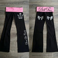 Women's wide leg pants emo girl Aesthetic fashion letter print Y2K pants rock punk style comfortable pants gothic retro casual