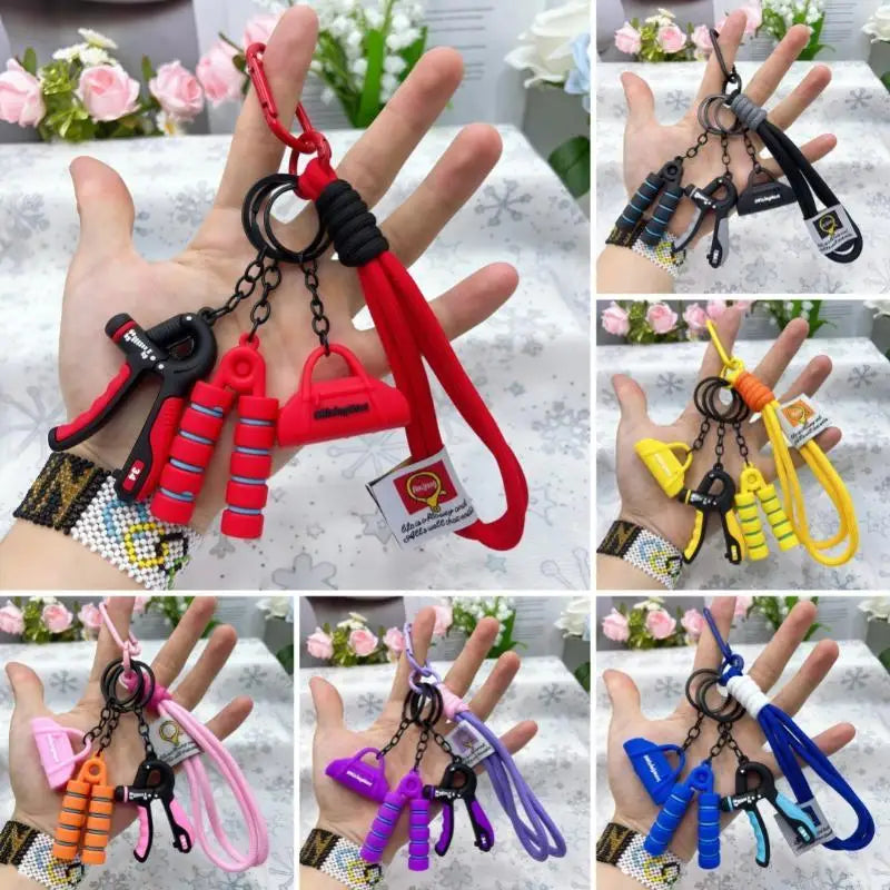Personalized Sports Style Keychain Durable Fitness Series Pendant for Gym Bag Car Key Accessories Gift for Fitness Enthusiasts