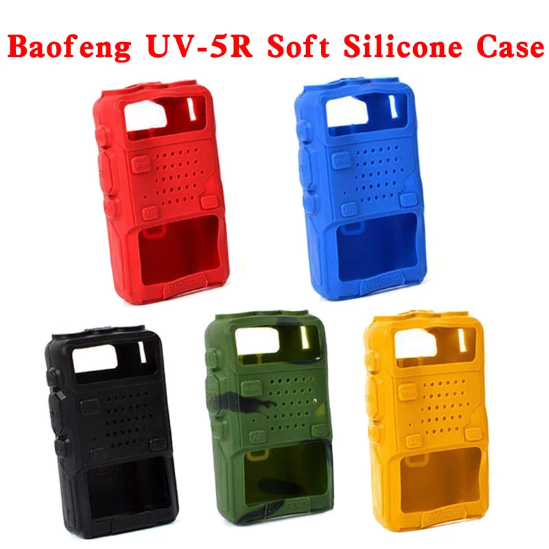 Silicone Rubber Cover Bumper BAOFENG UV-5R Case for Two-Way Radio F8+ UV 5R UV-5RE DM-5R Walkie-Talkie UV5R Accessories