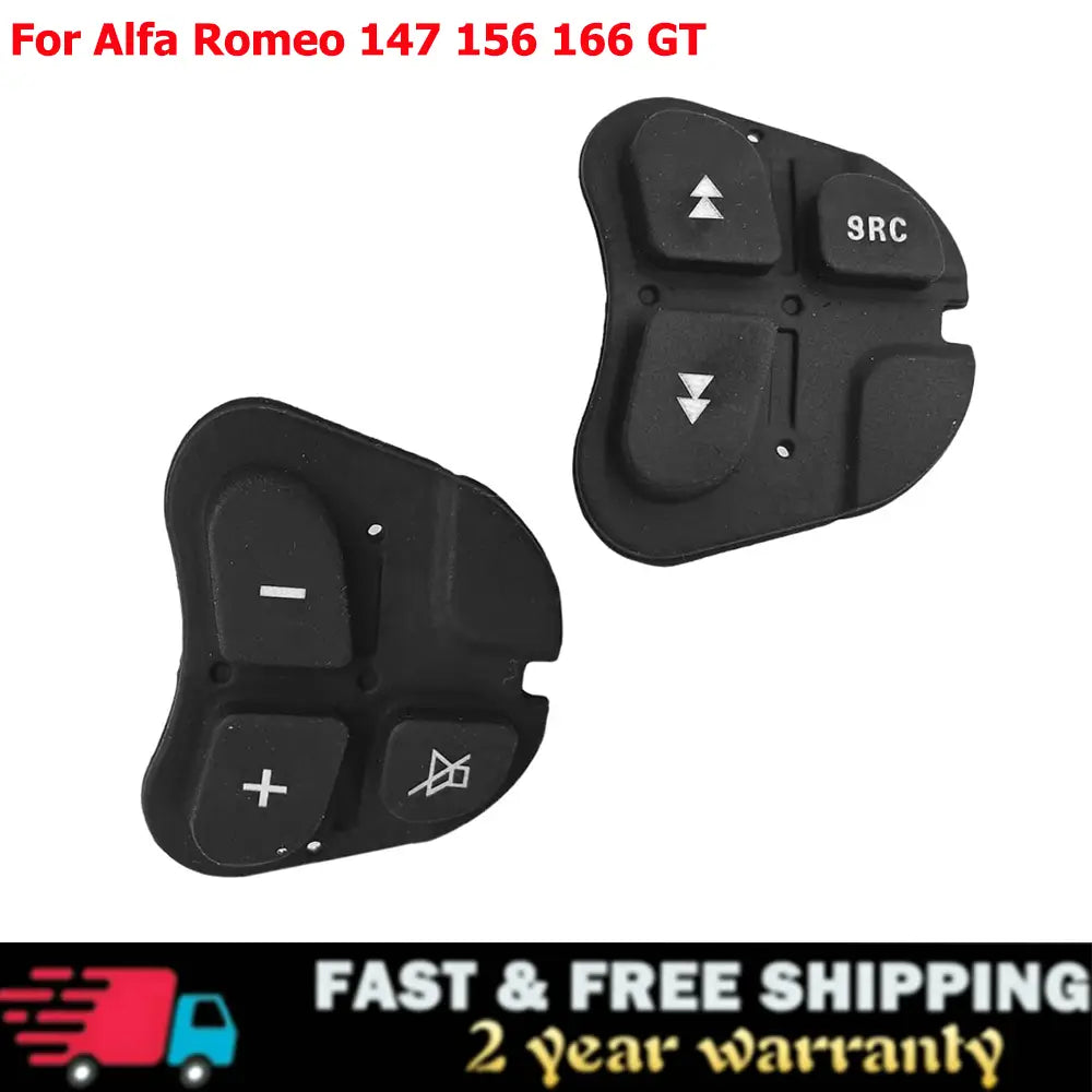 Panneaux de commutateur de commande de vitres de voiture en plastique noir montrant la face arrière pour les modèles Alfa Romeo 147, 156 et 166 GT, compatibles avec les boutons de commande audio du volant Alfa 147