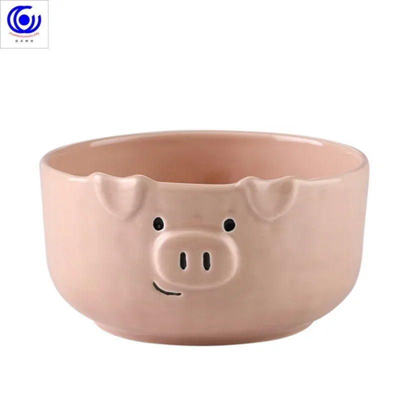 Cute Dish Set Ceramic Japanese Cartoon Tableware Household Creative Personality