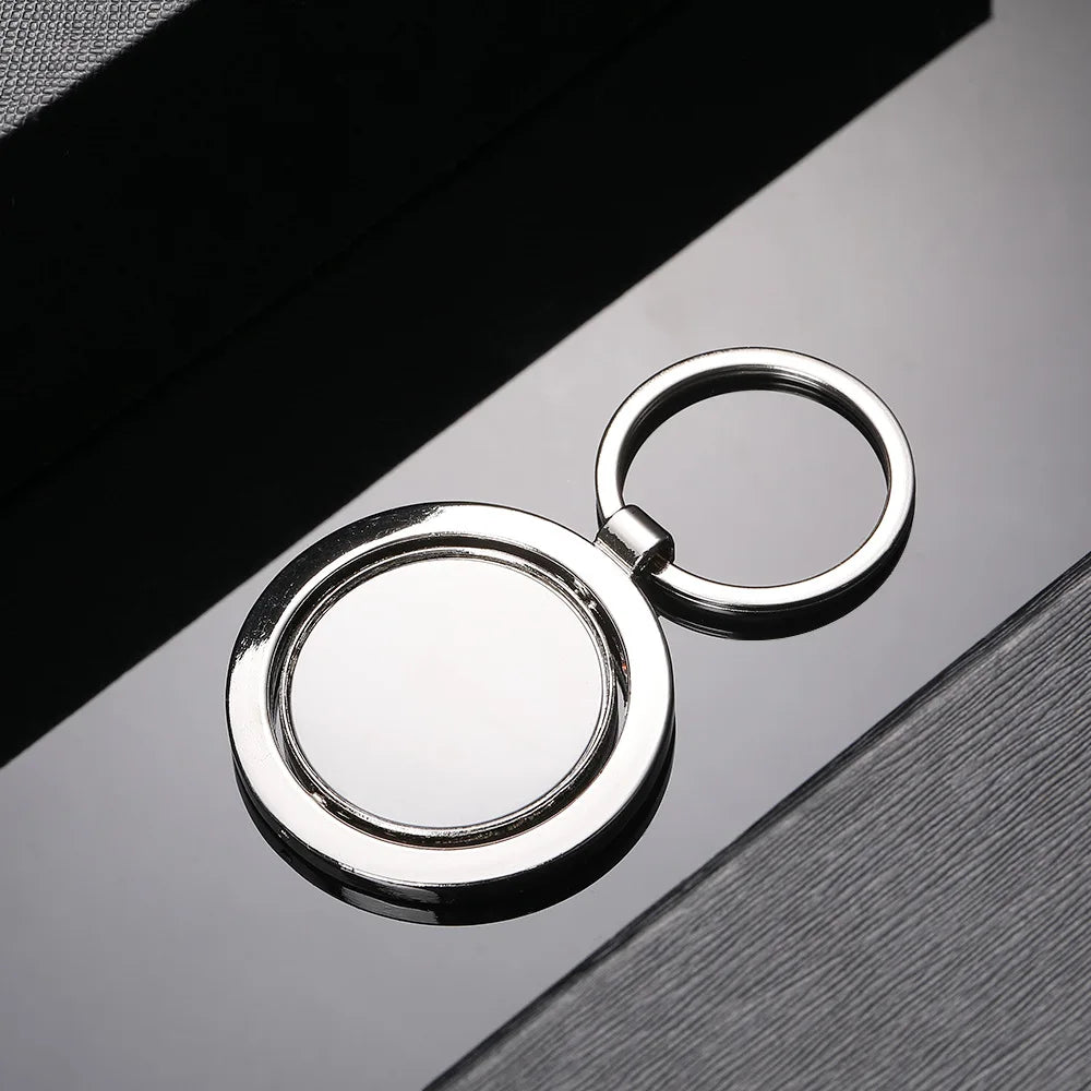 Personalized Fashionable Simple Key Chain Car Rotating Circular Various Styles And Specifications Accessories Keychains Gift