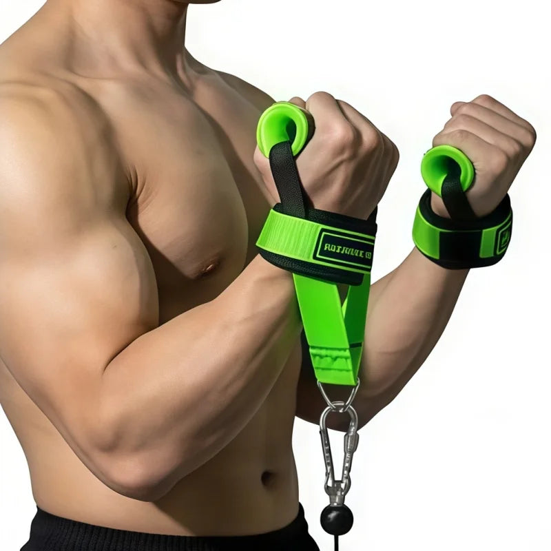 Ergonomic Gym Handle Adjustable Shoulder Grip Cable Fly Attachment Lateral Raise Strap Home Core Workout Equipment Fitness Gym