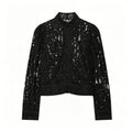 Guobioziy Women's Top 2026 Early Autumn New Arrival European and American Style Fashionable Elegant Lace Slim Blazer