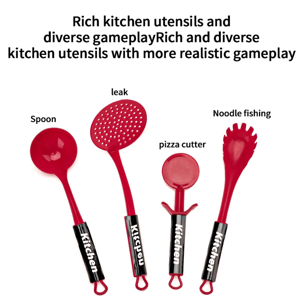 Children's Simulated High Fidelity Cooking Toys, Home and School Use Chefs to Pretend Toy Sets Suitable for Role-Playing Kitchen