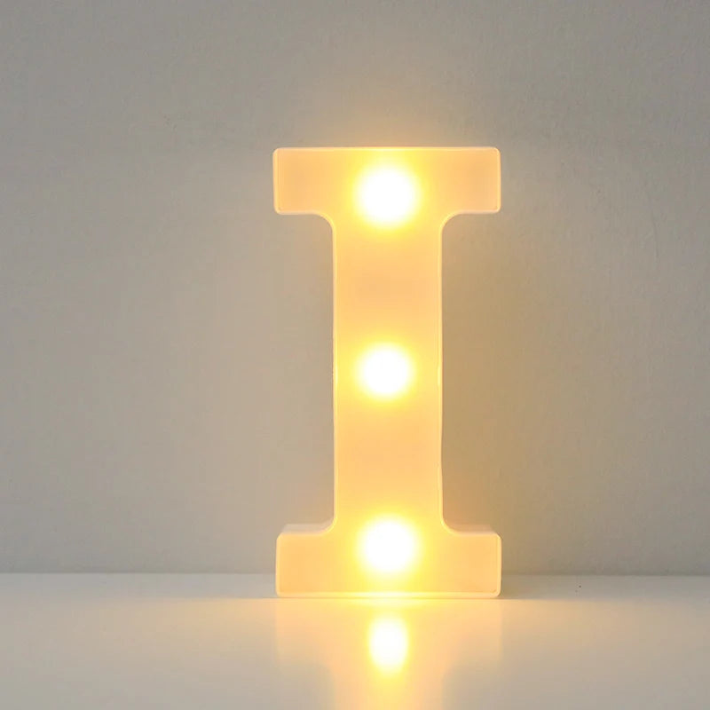 Alphabet LED Letter Lights Luminous Number Lamp Battery Night Light for Wedding Birthday Christmas Party  Home Decoration