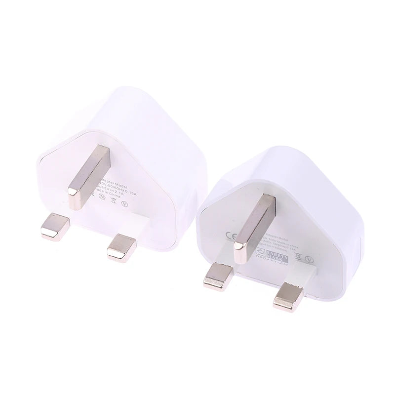Universal UK Plug 3 Pin Wall Charger Adapter With 1/2 USB Ports Charging For Iphone 11 For Huawei Charging Charger