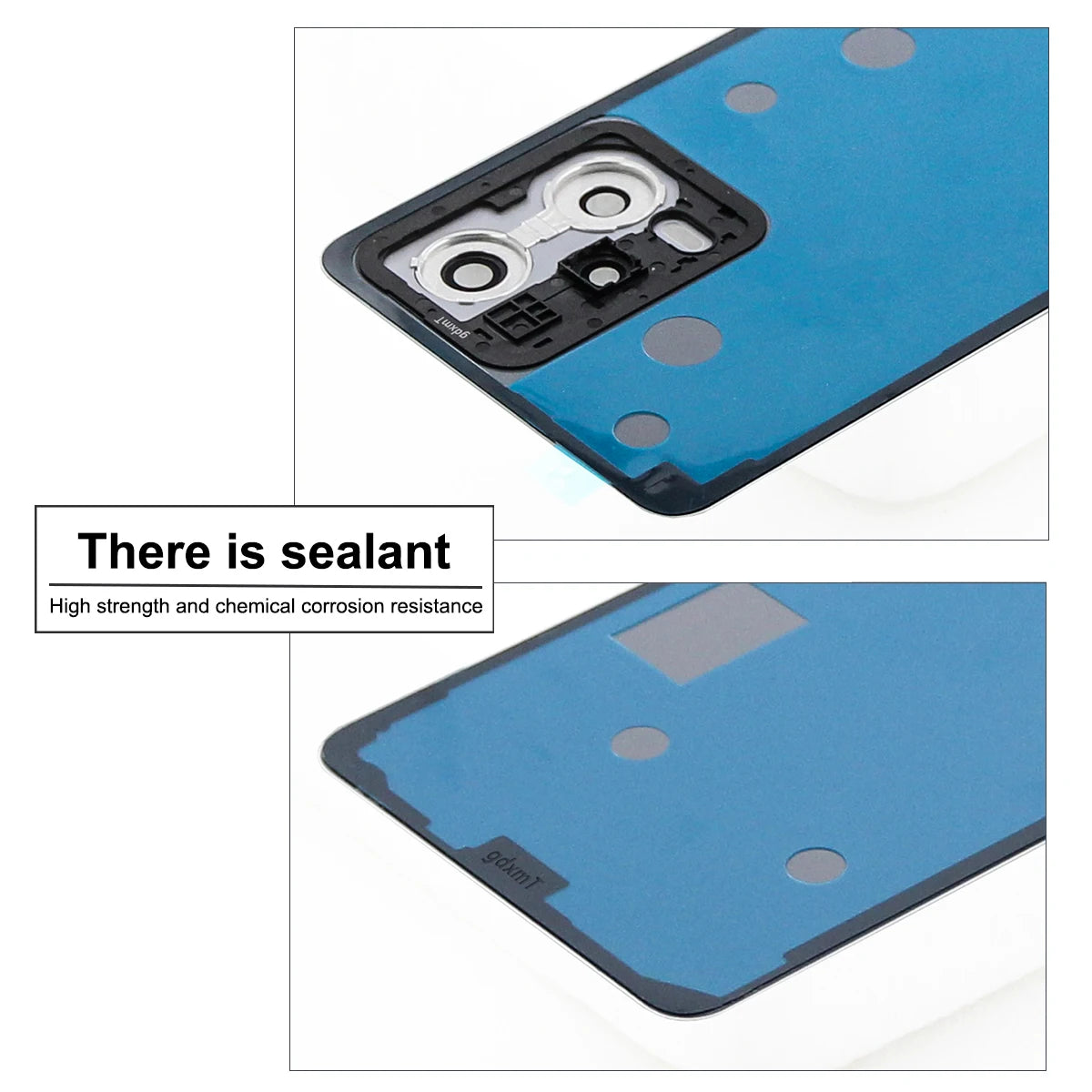 For Xiaomi Redmi Note 12 Pro 5G Back Glass Cover Housing Battery Rear Case Phone Lid Replacement with Camera Frame Lens