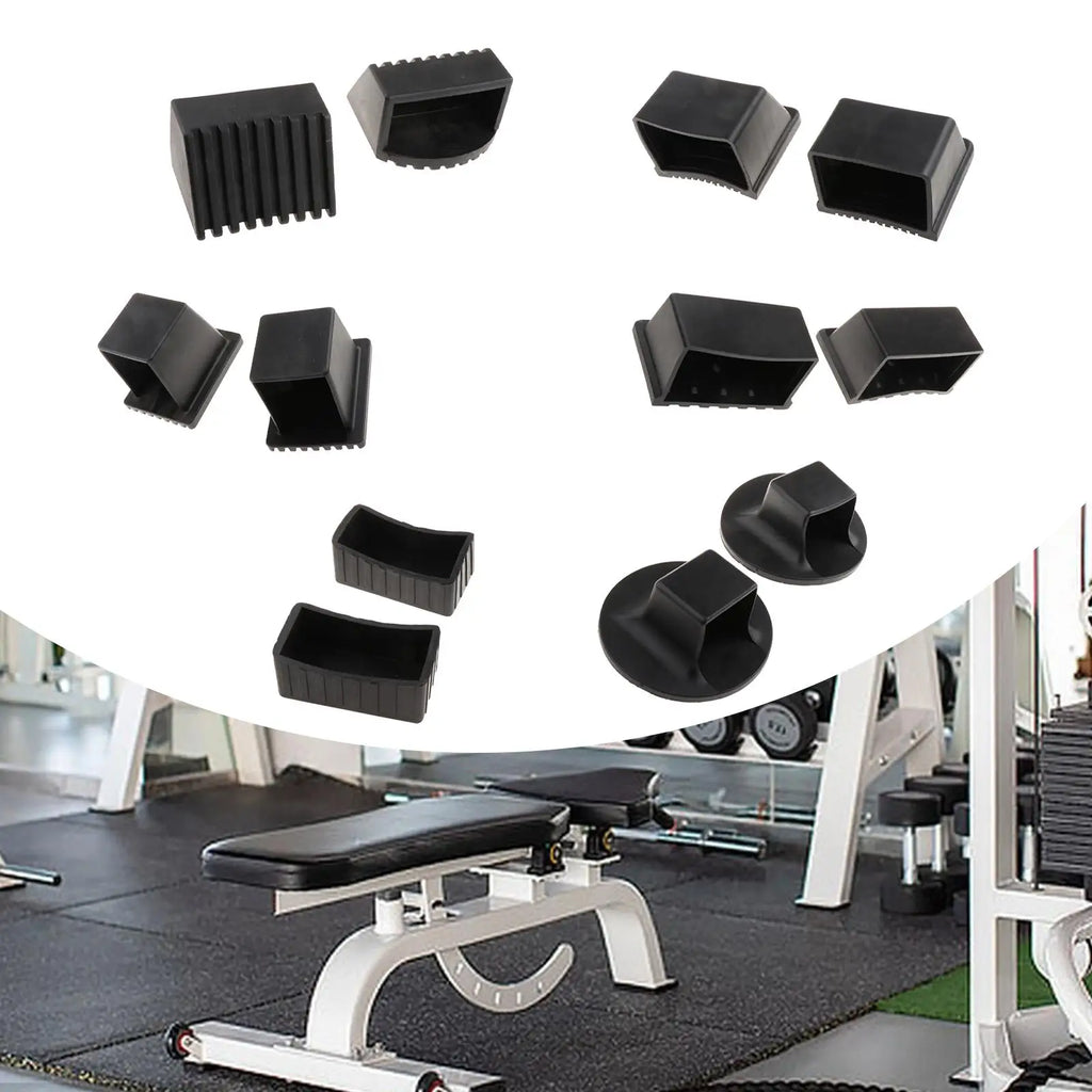2x End Cap Non-slip Fitness Equipment Sports Equipment Sleeves Lightweight Tube Cover for Office Apartment Gym Replace Parts
