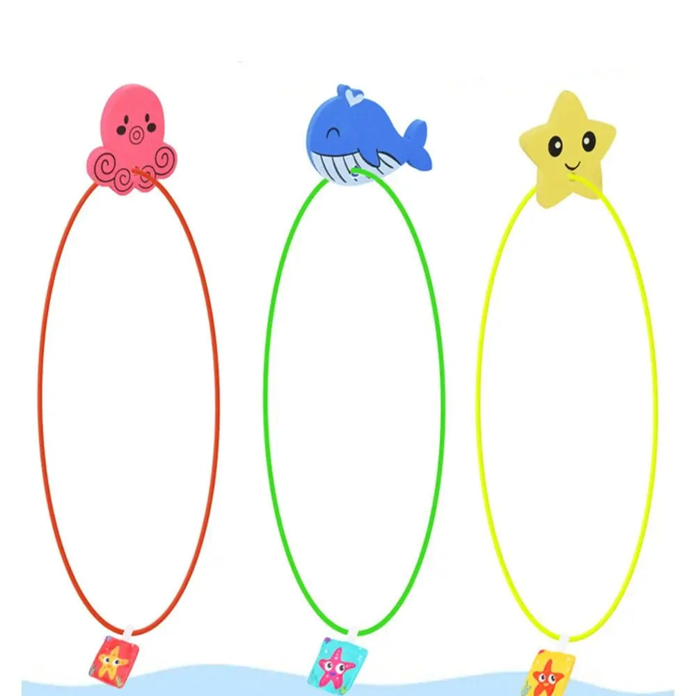 1/3Pcs Summer Beach Pool Accessories Sinking Pool Toy Safety Training Swimming Aid Ring Dive Ring Set Swimming Pool Ring