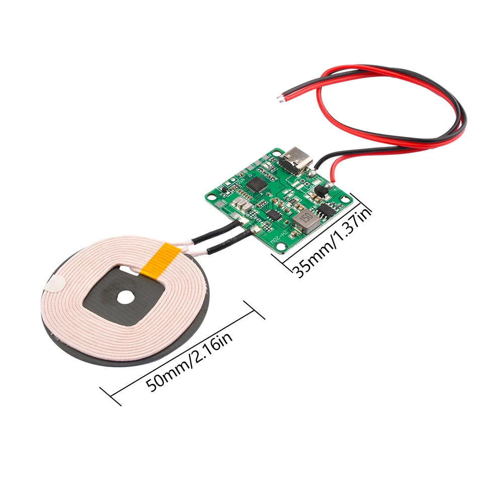 For 0-10MM 20W 5V 9V 12V Fast Charging Wireless Charger Transmitter Module TYPE-C + Coil Universal FOR CAR PHONE Battery
