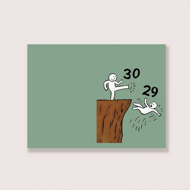 Fun 29 to 30 Milestone Birthday Card, Creative Gift for Family & Friends, Ideal Birthday Party Decoration