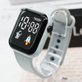 2Pcs/set Cartoon Children's Watches LED Sports Digital Watch for Kids Boys Girls Students Silicone Strap Luminous Non-waterproof