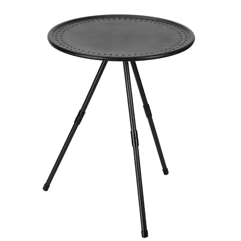 Outdoor Aluminum Alloy Folding Table Lightweight Coffee Table Portable Picnic Camping Table Adjustable Small Round Table