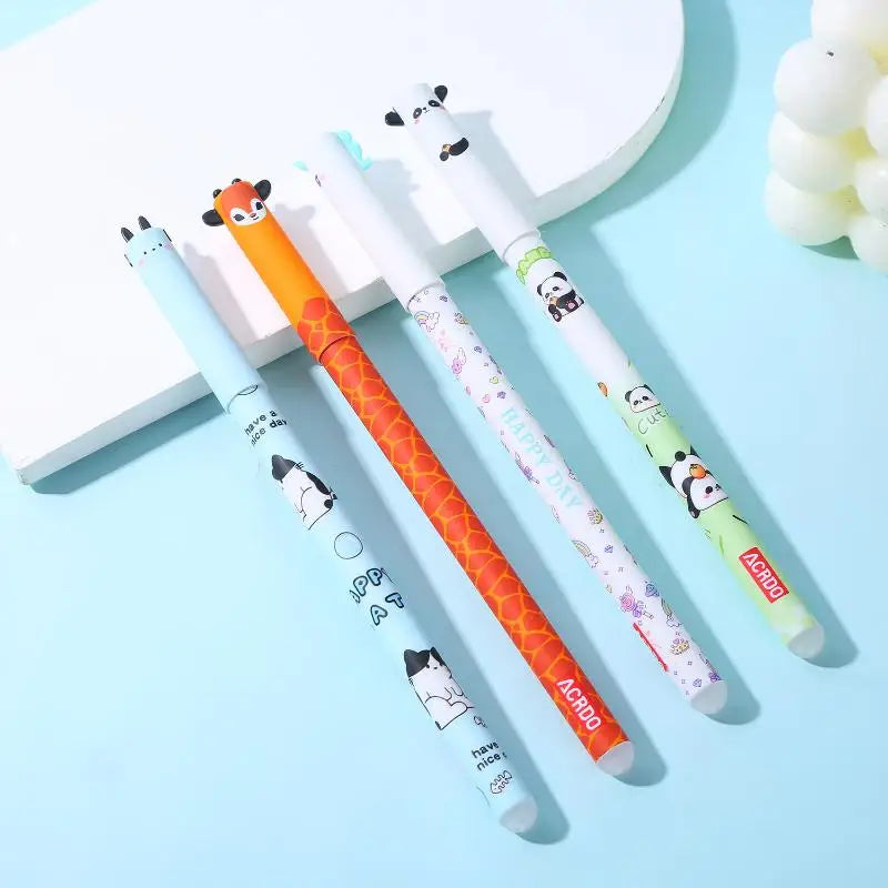 6/8/10 Pcs Cute Writing Tools Animal-shaped Erasable Pens For Journaling Writing Office Supplies Gift Ideas Office Stationery