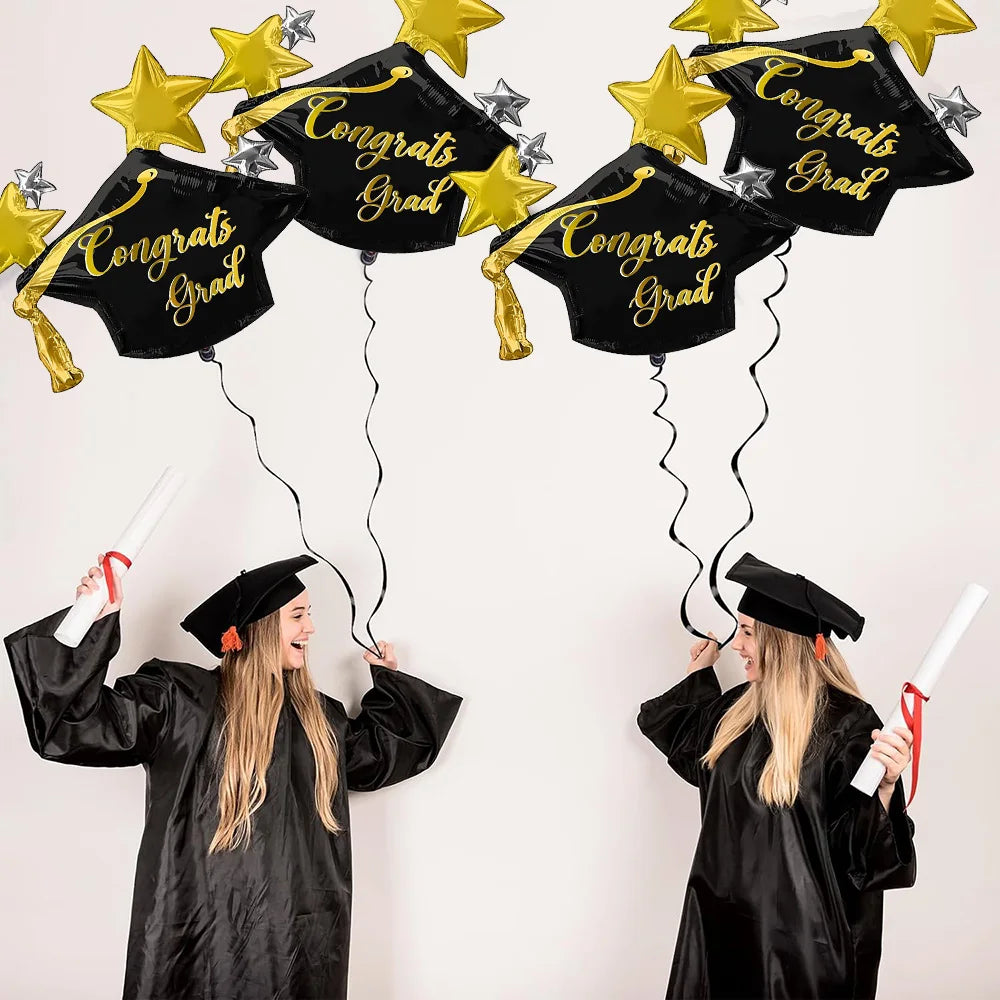 3-Pack Graduation Season Tomorrow's Star Balloon Set, Graduation Party Graduation Ceremony Graduation Season Decoration Graduation Gift, Tomorrow's Star Aluminum Film Balloons
