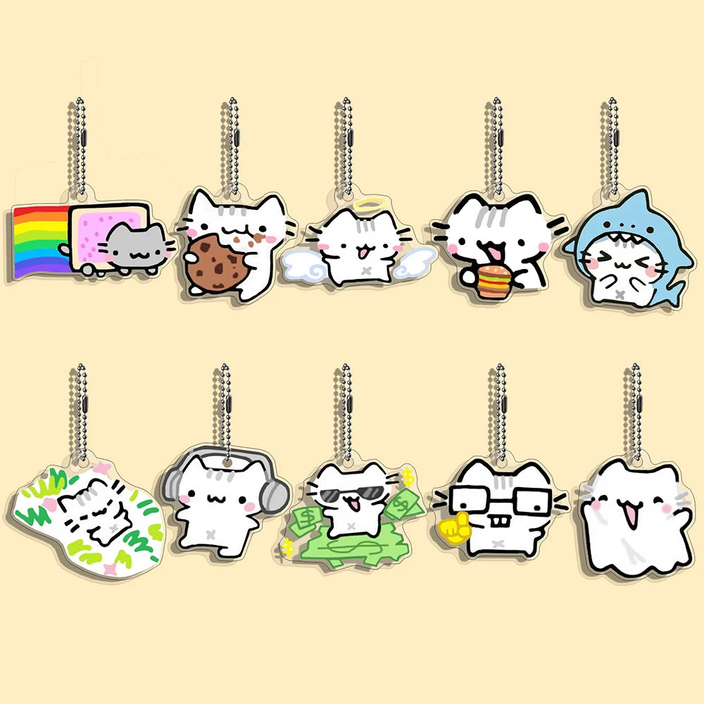 Funny Cat Character Keychain Student Gift Bag Women's Bag Cute Things Gift For Best Friends Wholesale Gifts Kitty