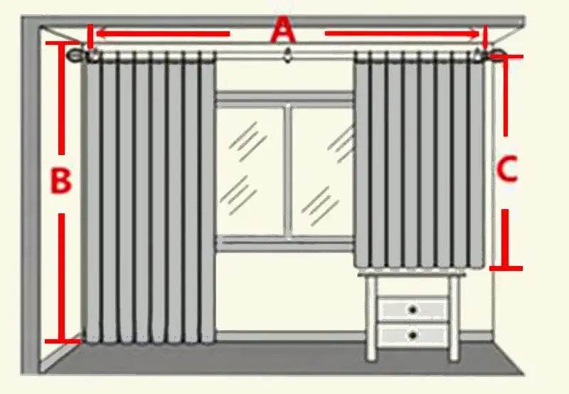 gray vertical-striped living room curtains with measurements for width height and side length visible featuring custom blackout drapes para la sala with tassel tieback beads