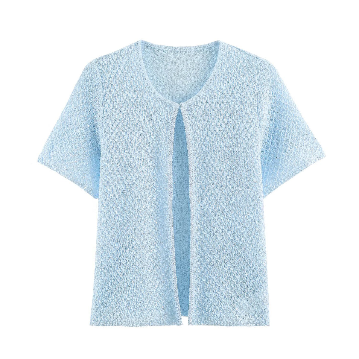 Women's Clothing 2025 New Style European And American Fashion Simple Pearl Decoration Knitted Top Knitted Vest