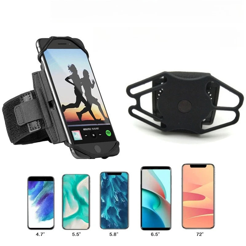 Sports Phone Wristband for Running Cycling Adjustable Fitness Phone Holder Breathable Outdoor Strap for Live Broadcast Exercise