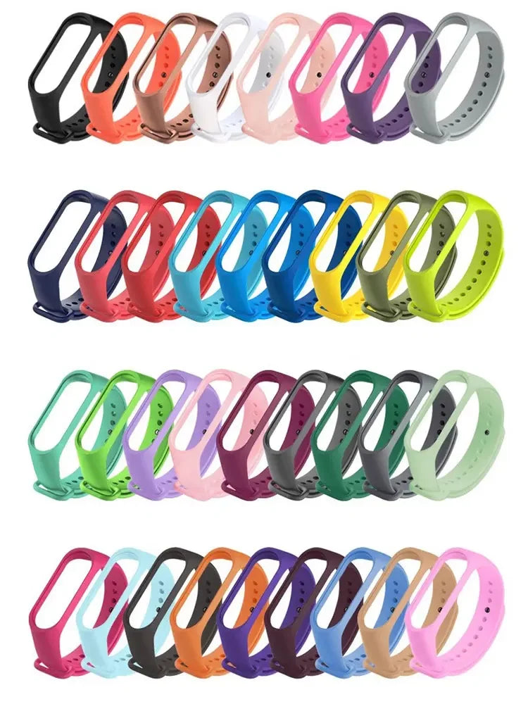 Watch Strap For Xiaomi Mi Band 7 6 5 4 3 Wristband Silicone Bracelet Wrist Straps correa Mi Band 6 7 5 4 Smart watch Accessories