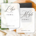 Personalized Wedding Vow Books Her Vows His Vows Custom Wedding Vow Book with Name and/or Date Set of 2 Promises Books