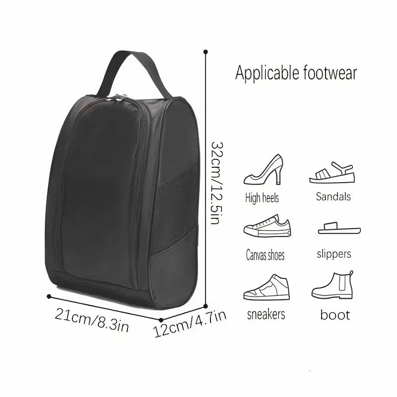 Golf Shoe Bag – Portable Sports Shoe Bag for Men & Women; Breathable Mesh Travel Organizer for Golf or Soccer Shoes