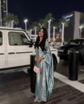 Fashion Middle Eastern Robe Abaya Dubai Turkey Modest Evening Party Dresses Bat Sleeves Elegant Muslim Middle East Gowns