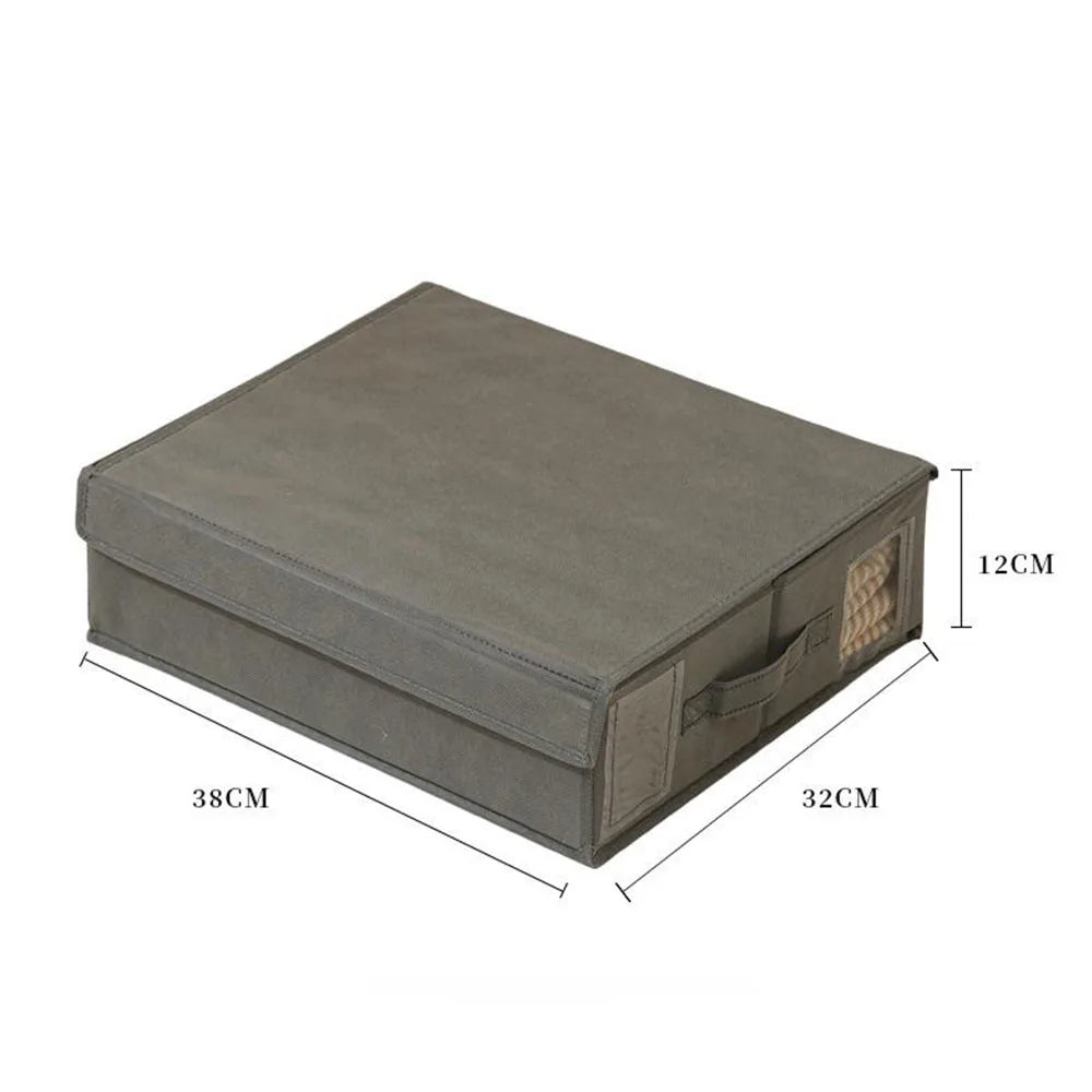 Bedding Sheet Storage Box Foldable Dustproof Stackable Space Saving Closet for Travel Bedding Quilts Towels Clothing Organizer