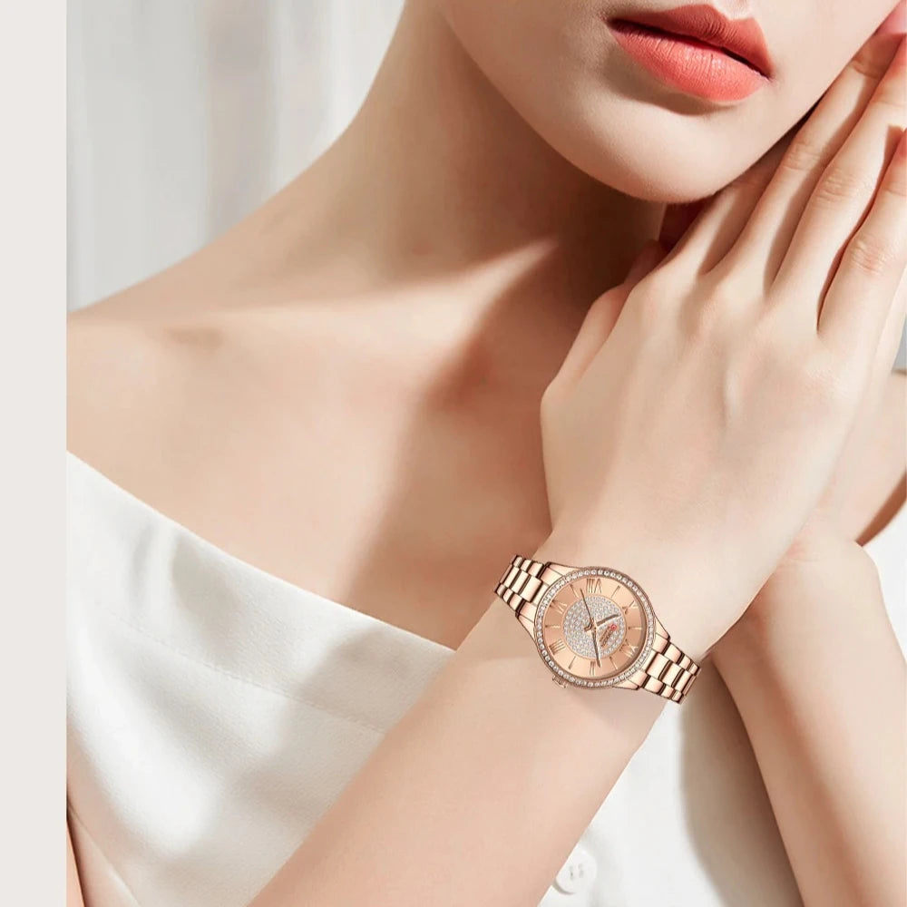 CURREN 9084 Women Watches Luxury Fashion Quartz Ladies WristWatch Stainless Steel Waterproof Girls Clock Gift Relogio Feminino