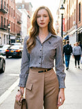 Fashion design Women Blouses for a Chic Look New elegant office ladies striped shirts tops