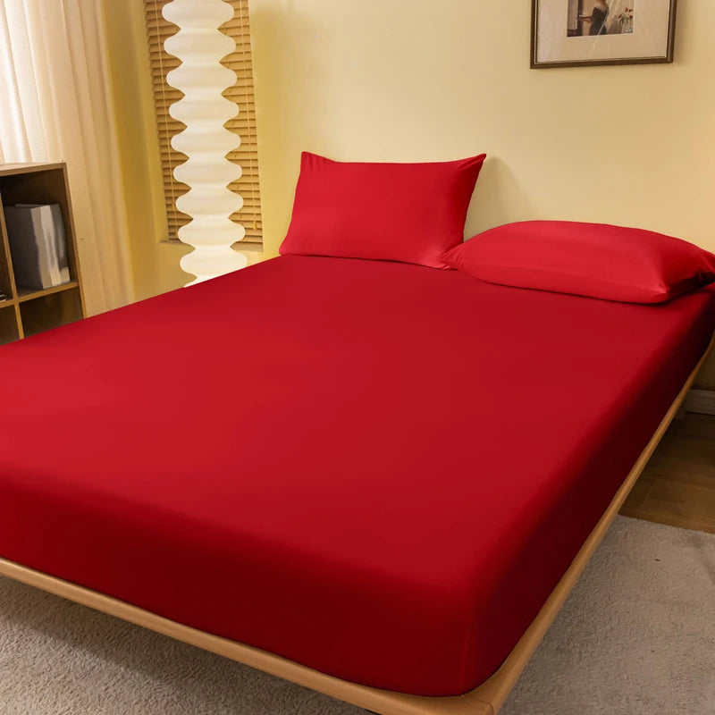 1 piece of solid color matte bed sheet, solid color bed cover for bedroom, bedding (excluding pillowcases)