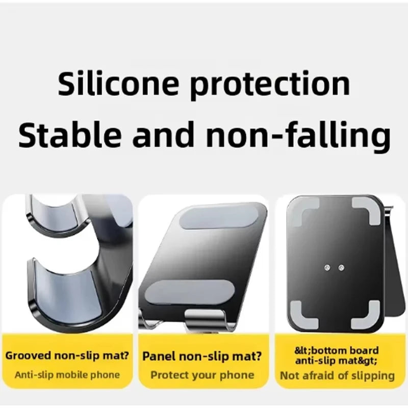 Foldable Tablet Phone Stand For iPad Pro iPhone Xiaomi Tablet Support 360°Rotatable Aluminum Stand Laptop Stand Tablet Holder