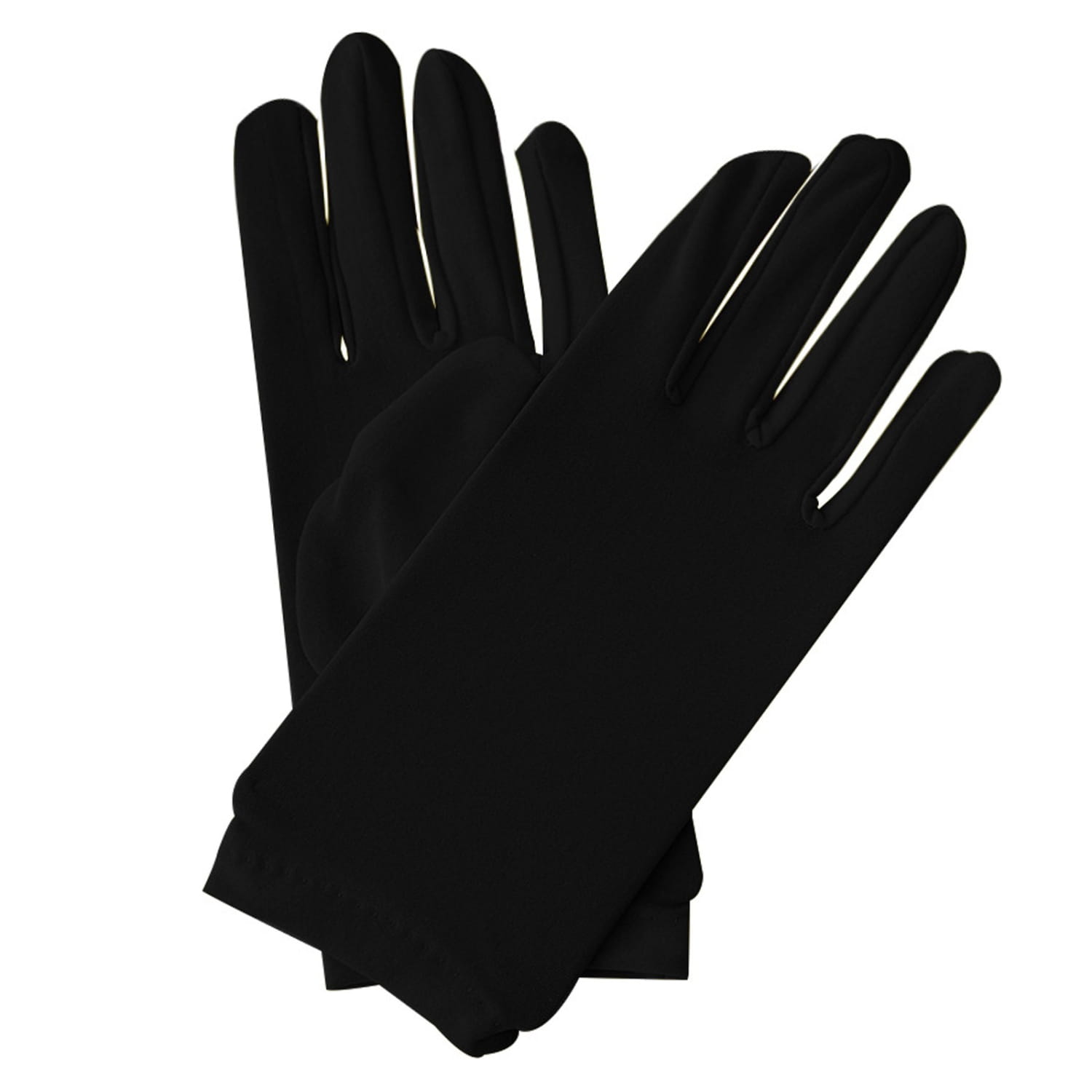 Gants en satin pour femmes longs moufles d’opéra au coude rouge vif, présentés avec une finition satin noire lisse et élégante et des bords cousus avec soin