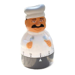 Kitchen Timer Mechanical 60 Minute Chef Shape Wind Up Alarm Clock Baking Cooking Reminder Table Student Study Tool ﻿