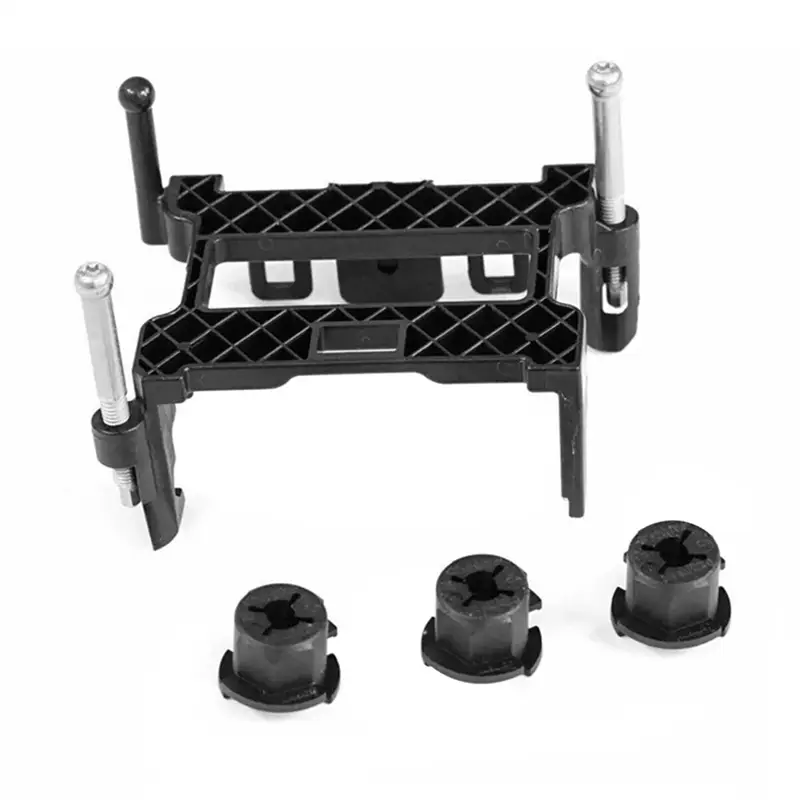 black plastic Changan Acc cruise control module bracket with silver metal adjustment screws and three matching black cylindrical inserts