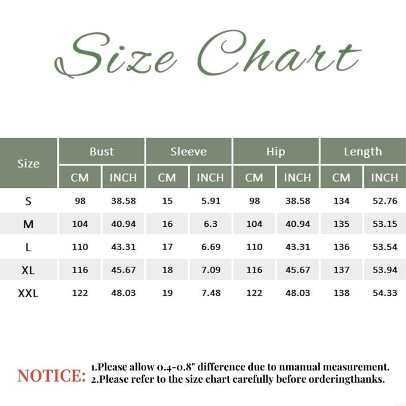 Size chart for women wide leg jumpsuit pocket romper showing measurements in centimeters and inches for sizes S through XXL.