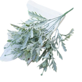 Frosty green chrysanthemum leaf artificial plant with serrated leaves and slender stems for home decoration and send flowers